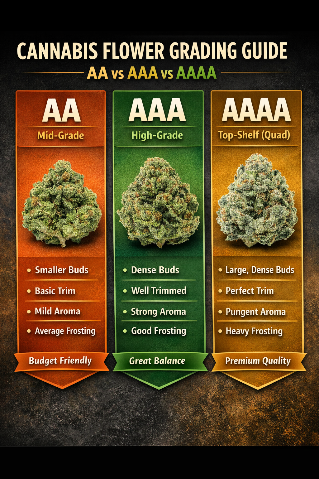 AA vs AAA vs AAAA: What’s the Difference? Cannabis Flower Grading System Canada Explained