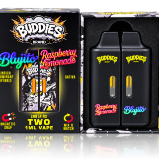 Buddies Brand 2g Dual Chamber Vape (1g+1g)